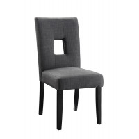 Coaster Furniture 106656 Upholstered Side Chairs Grey and Black (Set of 2)